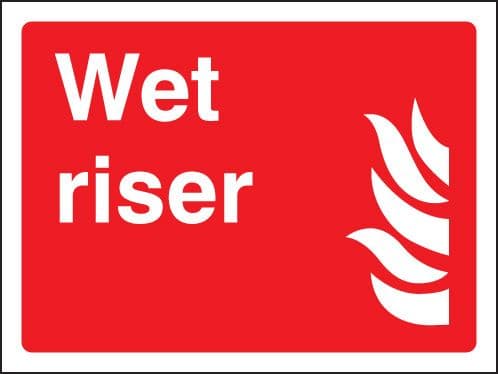 11105E Wet riser Rigid Plastic (200x150mm) Safety Sign