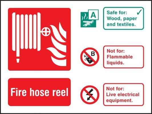 11221D Hose reel identification Rigid Plastic (100x150mm) Safety Sign