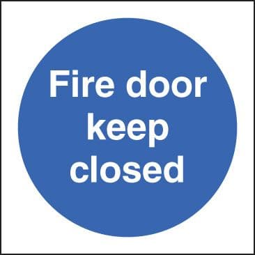 11616B Fire door keep closed Rigid Plastic (80x80mm) Safety Sign