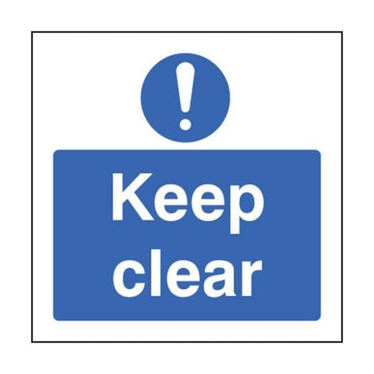 11632G Keep clear sign - Rigid Plastic (300x100mm)