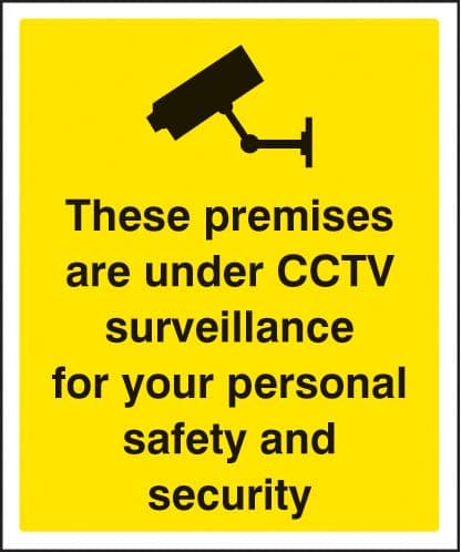 11711K These premises are under CCTV surveillance for your Rigid Plastic (400x300mm) Safety Sign