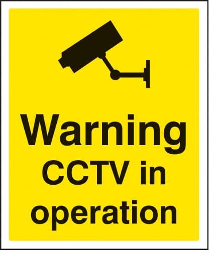 11721K Warning CCTV in operation Rigid Plastic (400x300mm) Safety Sign
