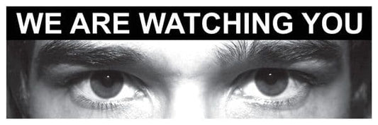 11752M Eye photo sign We are watching you *For use with M,Q sizes* Rigid Plastic (600x200mm)