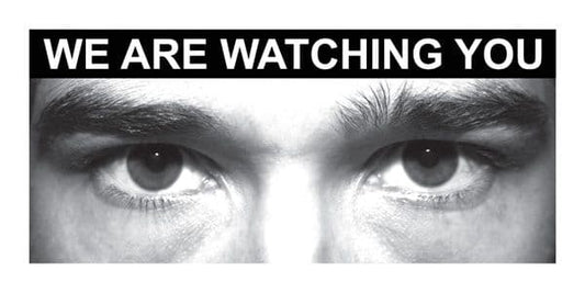 11752X Eye photo sign We are watching you *For use with H,X sizes* Rigid Plastic (200x100mm)