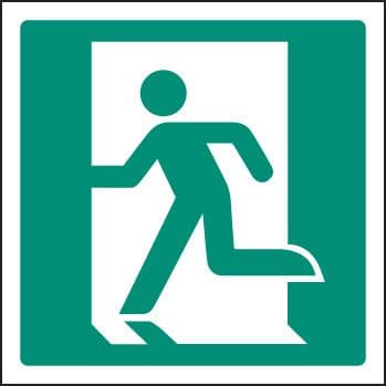 12039C Running man - left Rigid Plastic (150x150mm) Safety Sign