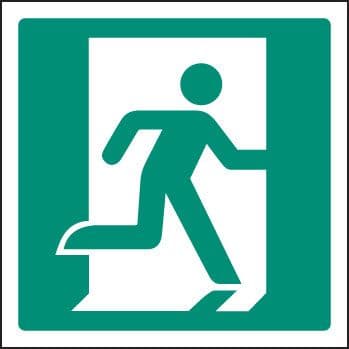 12040C Running man - right Rigid Plastic (150x150mm) Safety Sign