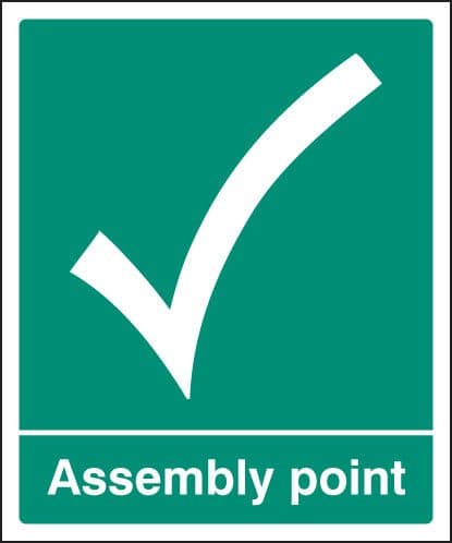 12054Q Assembly point Rigid Plastic (600x450mm) Safety Sign