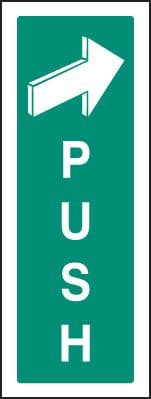 12070S Push Rigid Plastic (75x200mm) Safety Sign