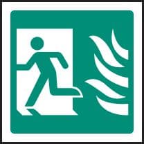 12109C Running man symbol - left HTM Rigid Plastic (150x150mm) Safety Sign