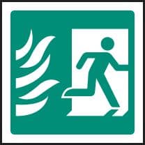 12110C Running man symbol - right HTM Rigid Plastic (150x150mm) Safety Sign