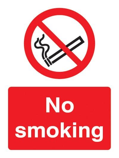 13003K No smoking Rigid Plastic (400x300mm) Safety Sign