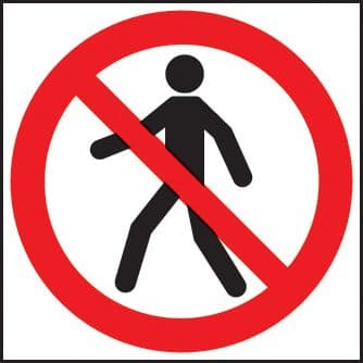 13210N No admittance symbol Rigid Plastic (400x400mm) Safety Sign
