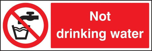 13605M Not drinking water Rigid Plastic (600x200mm) Safety Sign
