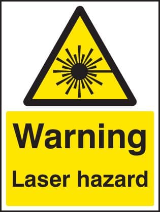 14014E Warning laser hazard Rigid Plastic (200x150mm) Safety Sign