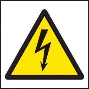 14218F Electricity symbol Rigid Plastic (200x200mm) Safety Sign