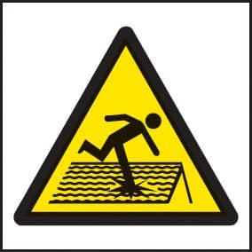 14219F Fragile roof symbol Rigid Plastic (200x200mm) Safety Sign
