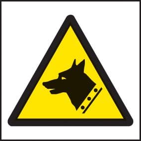 14220F Guard dog symbol Rigid Plastic (200x200mm) Safety Sign