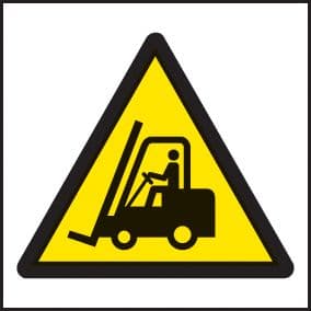 14222F Forklift symbol Rigid Plastic (200x200mm) Safety Sign