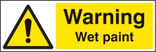 14253M Warning wet paint Rigid Plastic (600x200mm) Safety Sign