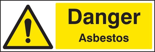 14259M Danger asbestos Rigid Plastic (600x200mm) Safety Sign