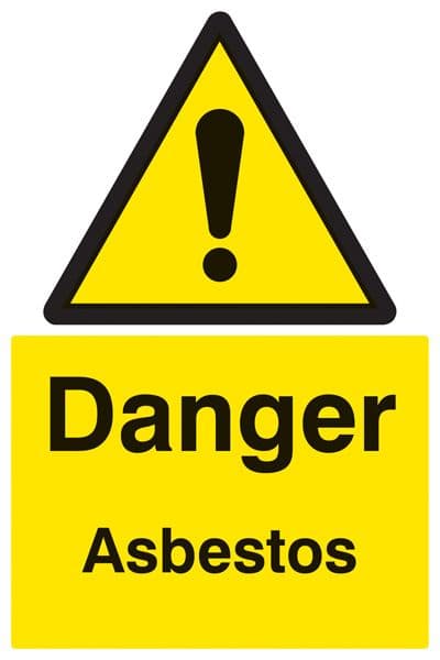 14259P Danger asbestos Rigid Plastic (600x400mm) Safety Sign