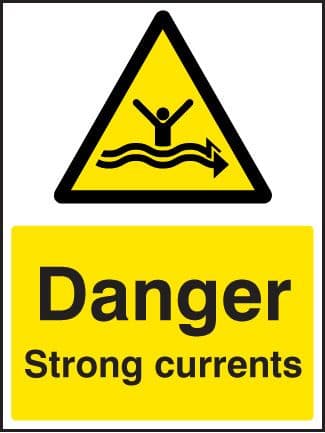 14273K Danger strong currents Rigid Plastic (400x300mm) Safety Sign