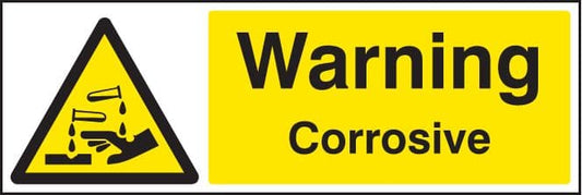 14405G Warning corrosive Rigid Plastic (300x100mm) Safety Sign