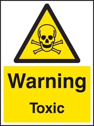 14413E Toxic Rigid Plastic (200x150mm) Safety Sign