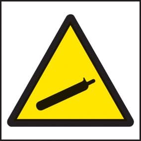 14415F Compressed gas symbol Rigid Plastic (200x200mm) Safety Sign