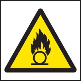 14417F Oxidising agent symbol Rigid Plastic (200x200mm) Safety Sign