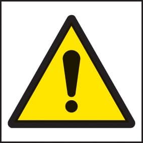 14418F Danger symbol Rigid Plastic (200x200mm) Safety Sign
