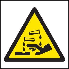 14419F Corrosive symbol Rigid Plastic (200x200mm) Safety Sign