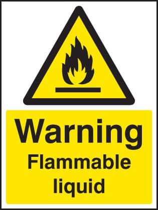14420E Flammable liquid Rigid Plastic (200x150mm) Safety Sign