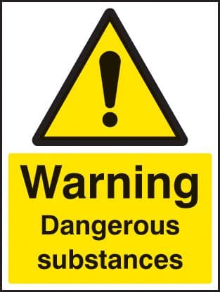 14425E Dangerous substances Rigid Plastic (200x150mm) Safety Sign