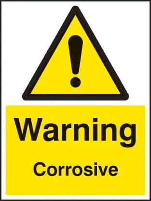 14426E Corrosive Rigid Plastic (200x150mm) Safety Sign