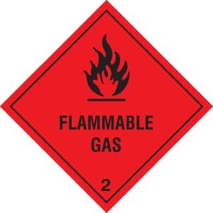 14434U Flammable gas Rigid Plastic (100x100mm) Safety Sign