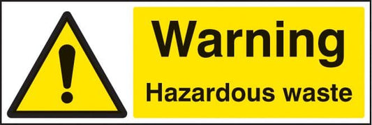14446G Hazardous waste Rigid Plastic (300x100mm) Safety Sign