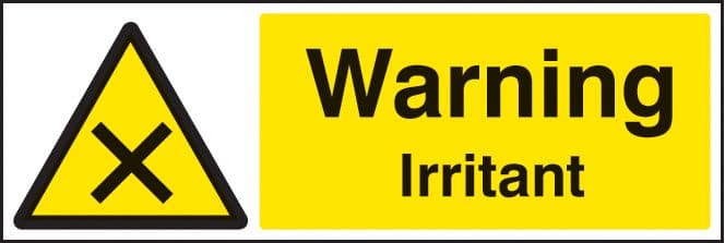 14454G Warning irritant Rigid Plastic (300x100mm) Safety Sign