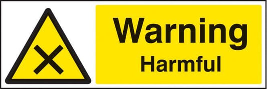 14455G Warning harmful Rigid Plastic (300x100mm) Safety Sign