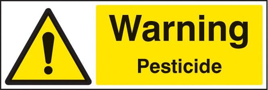14457G Warning pesticide Rigid Plastic (300x100mm) Safety Sign