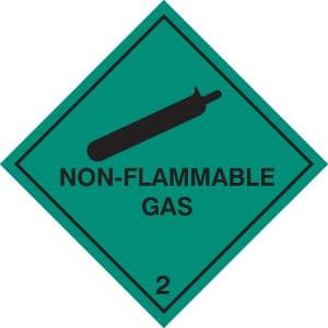 14517F Non flammable gas Rigid Plastic (200x200mm) Safety Sign