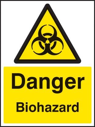14536E Danger biohazard Rigid Plastic (200x150mm) Safety Sign