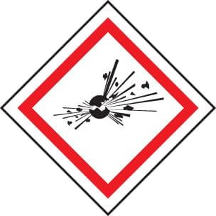 14542U GHS Label - Explosive Rigid Plastic (100x100mm) Safety Sign