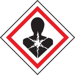 14546U GHS Label - Health Hazard Rigid Plastic (100x100mm) Safety Sign