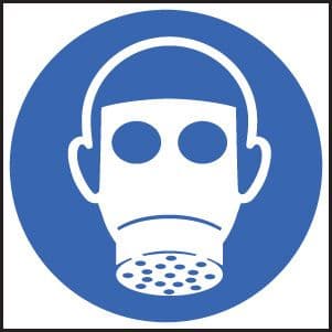 15206F Respirator symbol Rigid Plastic (200x200mm) Safety Sign