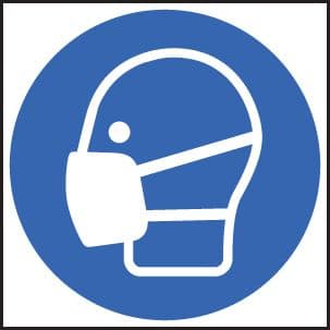 15208F Masks symbol Rigid Plastic (200x200mm) Safety Sign