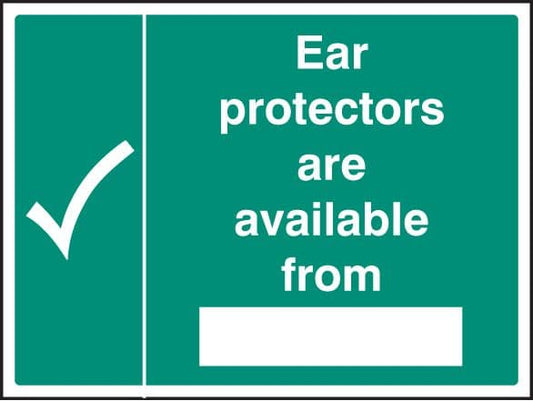 15224K Ear protectors available from Rigid Plastic (400x300mm) Safety Sign