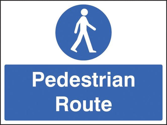 15235K Pedestrian route Rigid Plastic (400x300mm) Safety Sign
