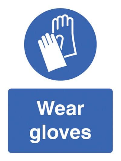 15236E Wear gloves Rigid Plastic (200x150mm) Safety Sign