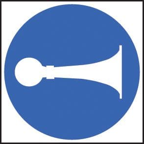 15410N Sound horn symbol Rigid Plastic (400x400mm) Safety Sign